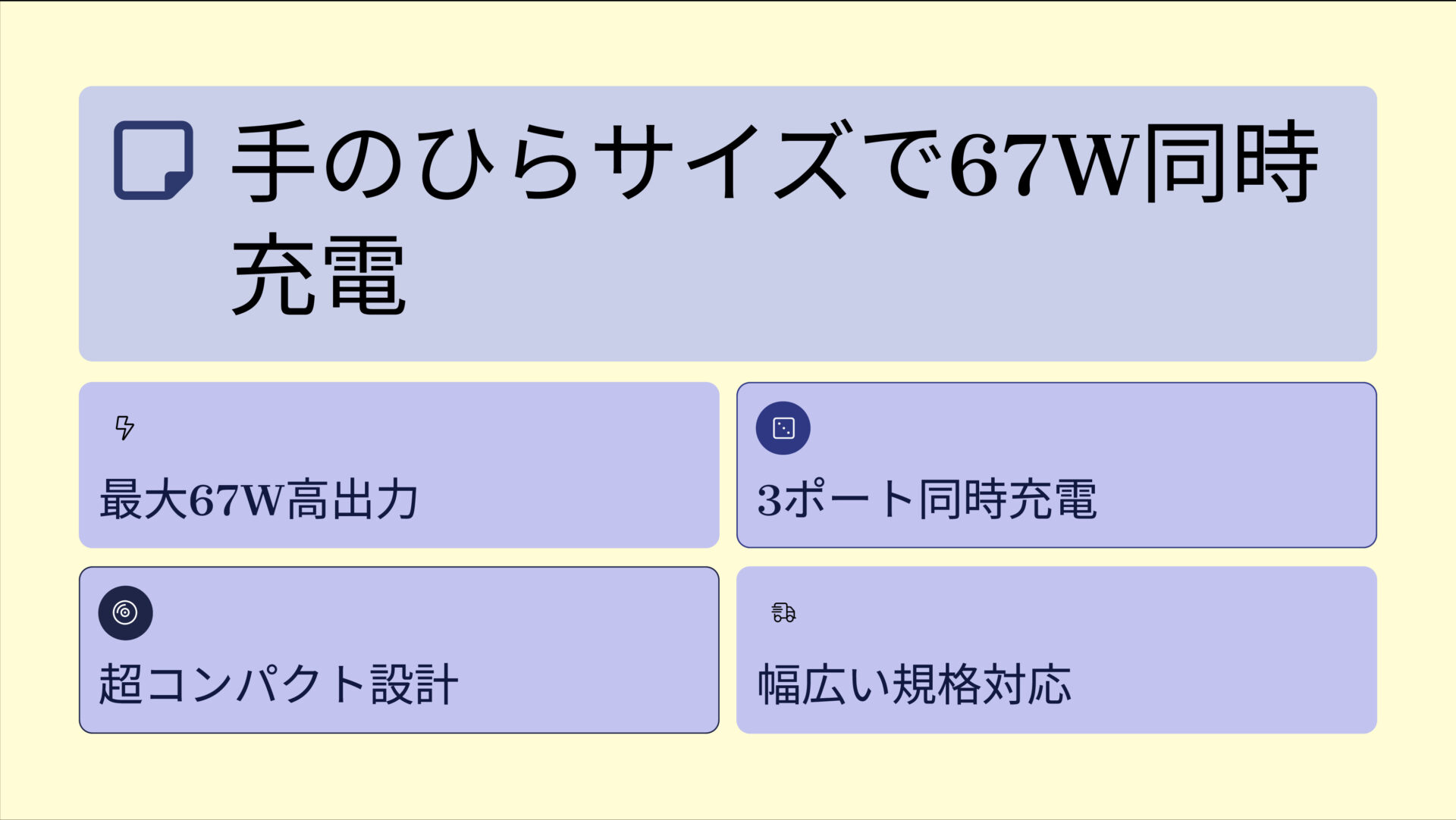 NovaPort TRIOⅡ 67W 3Cを評価！｜小さくてもパワフル！3台同時、ノートPCも急速チャージ。 のまとめスライド