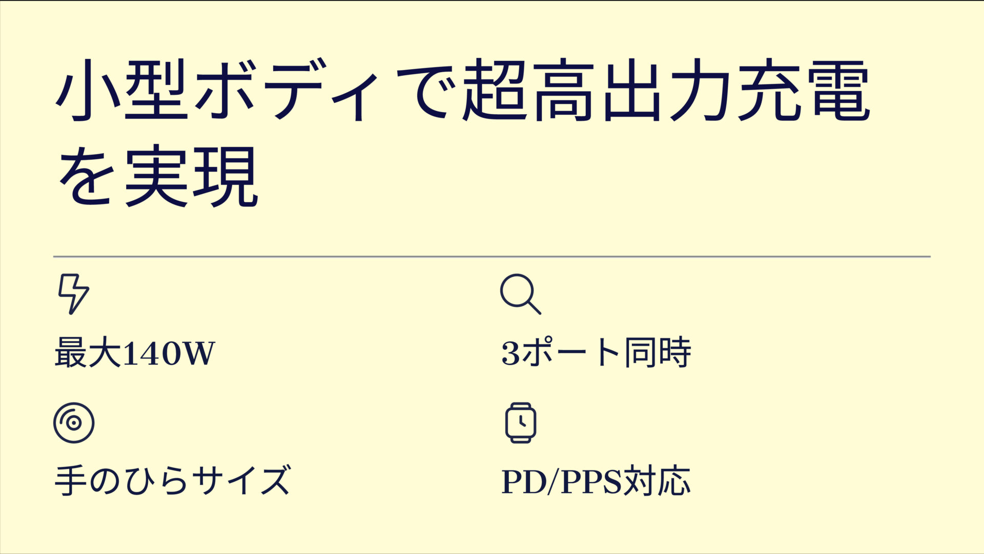 NovaPort TRIOⅡ 140W3Cを評価!|手のひらサイズに最大140W!ノートPCもスマホも爆速チャージ、3台まとめてスマートに。 のまとめスライド