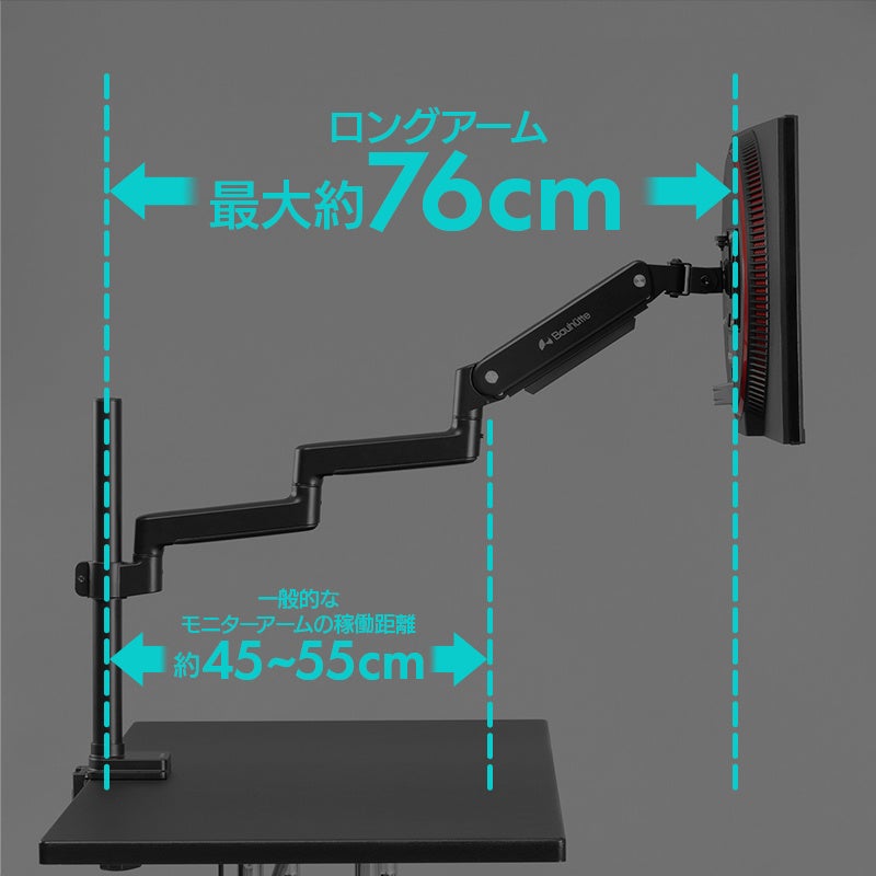 Bauhutte、寝姿勢で最大3画面!マルチモニターアーム新発売 - 画像4