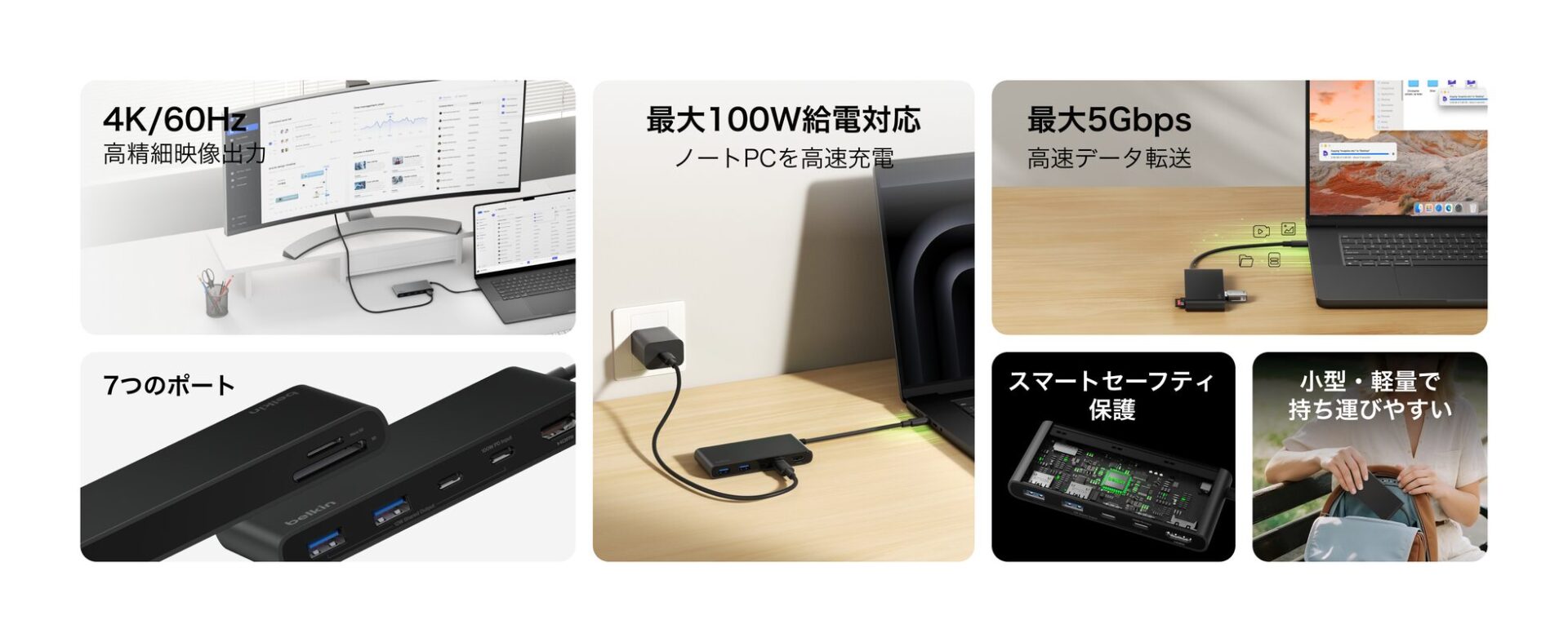 ベルキン、画面遮断ボタン付きの8-in-1 USB-Cハブを発売 - 画像11