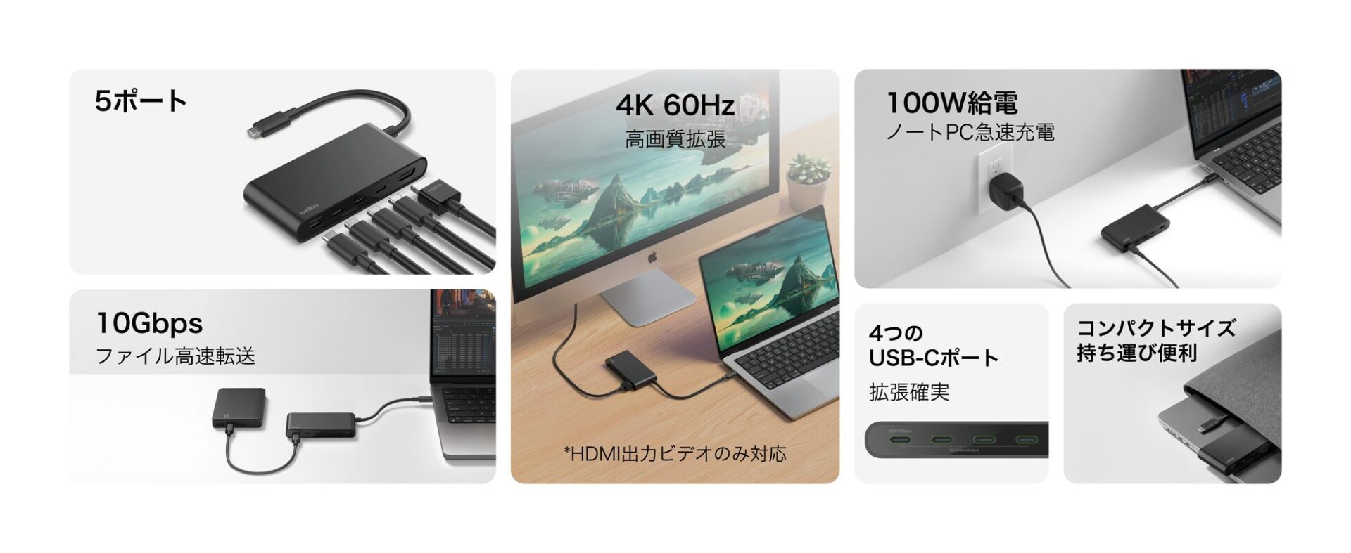 ベルキン、画面遮断ボタン付きの8-in-1 USB-Cハブを発売 - 画像9