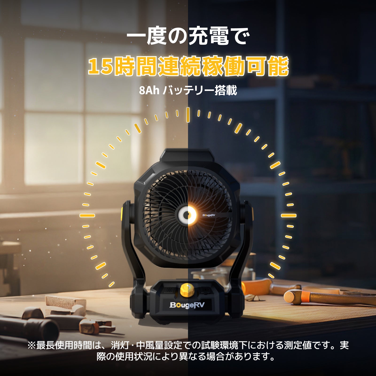 BougeRV、最大7.5m/sの風速を実現した充電式扇風機「F02」を発売 - 画像4