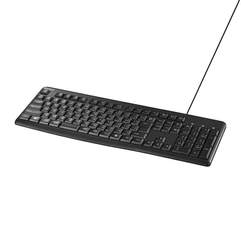 バッファロー、有線スタンダードキーボード「BSKBU110」シリーズを8月上旬発売｜英語配列モデルにはホットキーを搭載