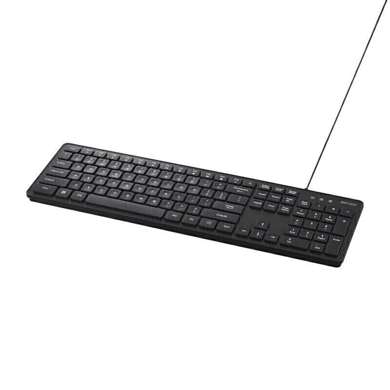 バッファロー、有線スタンダードキーボード「BSKBU110」シリーズを8月上旬発売｜英語配列モデルにはホットキーを搭載