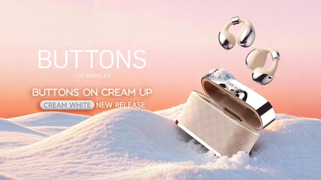 AIイヤホン「BUTTONS CLIP」新色Cream White登場 - 画像2