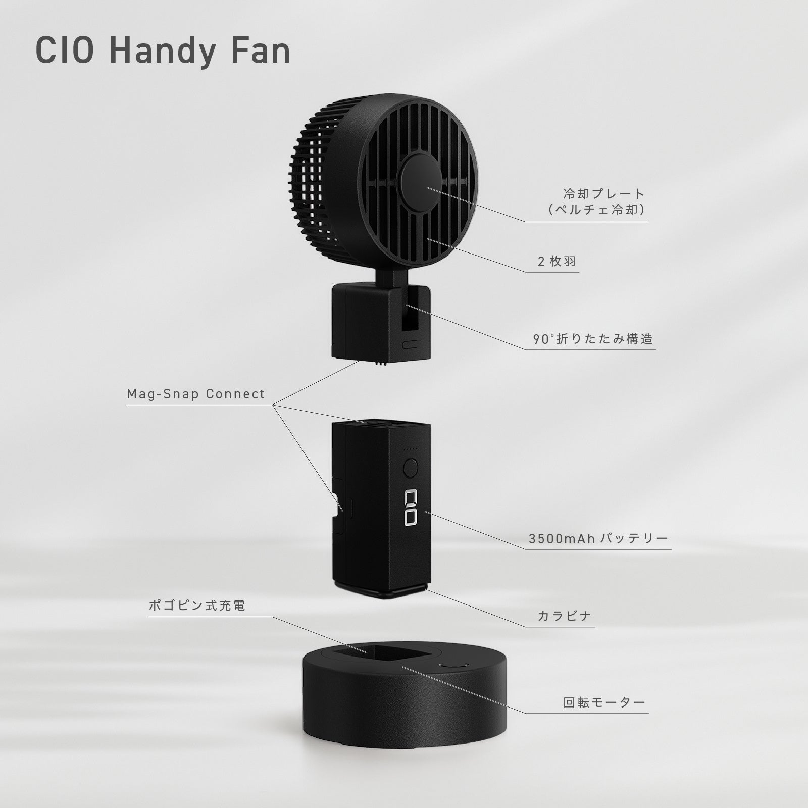 CIO、ペルチェ冷却搭載の多機能ハンディファンをMakuakeで発表 - 画像24