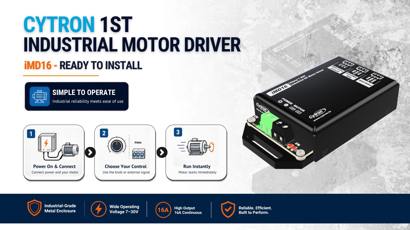 スイッチサイエンス、産業用DCモータードライバ「iMD16」を発売｜産業現場での利用を想定した堅牢な設計