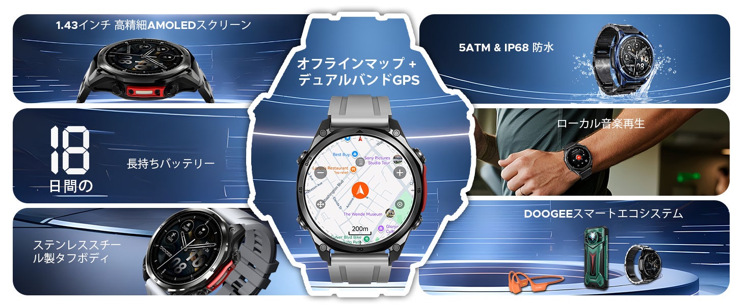 DOOGEE Anywise W1/W1 Pro スマートウォッチが日本新発売 - 画像3
