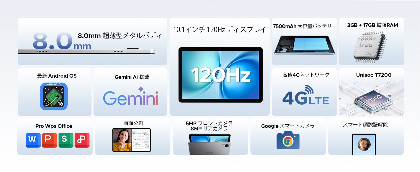 DOOGEE、Android 16搭載の10.1型タブレット「Tab G5」を発表 - 画像3