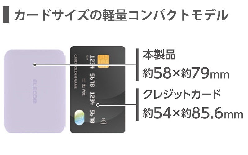 エレコム、カードサイズで残量表示に対応したモバイルバッテリー発売 - 画像7
