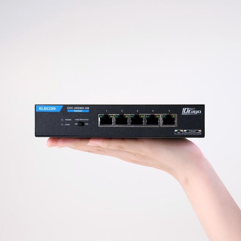エレコム、ファンレス設計の10Gマルチギガ対応スイッチ2モデルを発売｜主な製品仕様とラインアップ