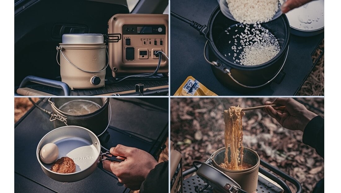 エレコム、火を使わずにポタ電であったか調理ができるアウトドア用電気調理器「COOKER-1」を新発売 - 画像1