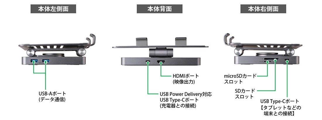 エレコム、ドッキングステーション機能を搭載したタブレットスタンドを発売 - 画像8