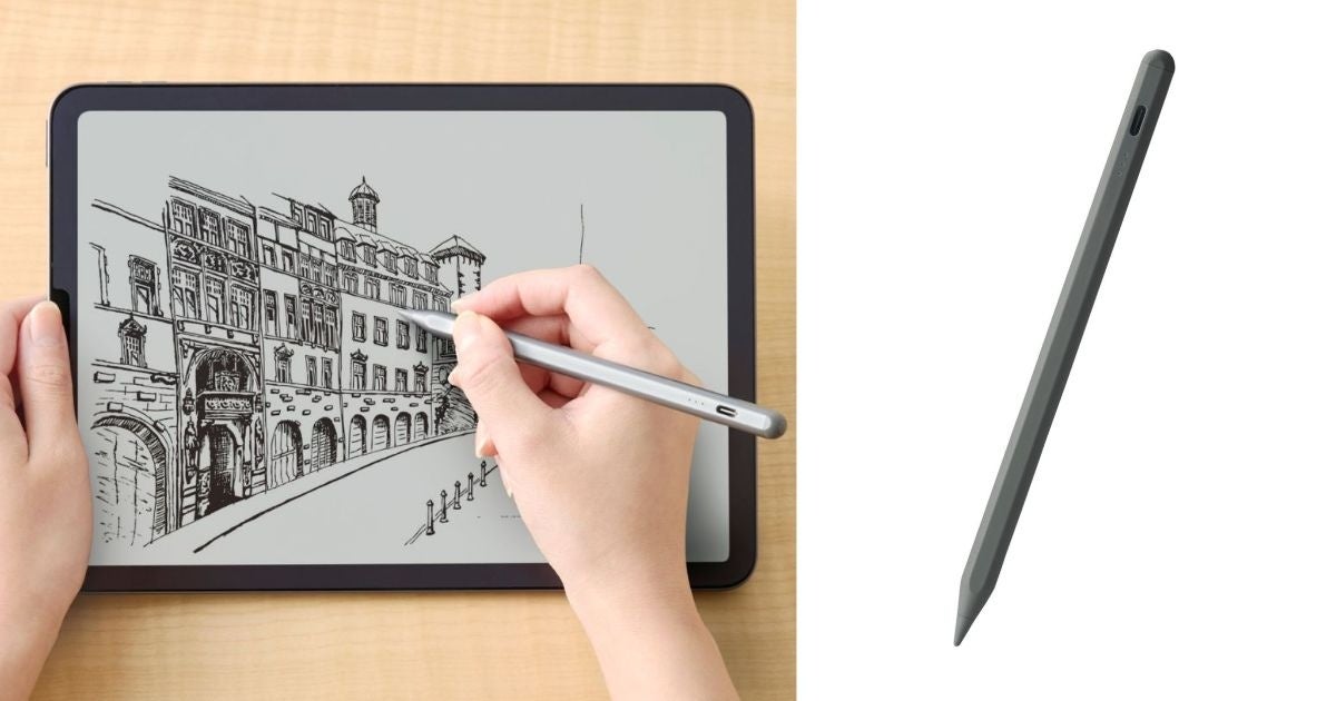 エレコム、約20分でフル充電可能なiPad用アクティブタッチペンを発売 - 画像1