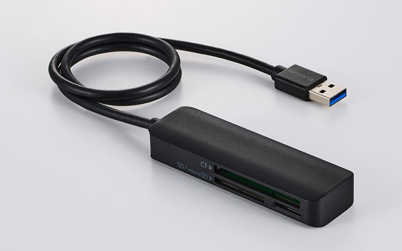 エレコム、3種類のカード対応ケーブル一体型リーダーを新発売 - 画像2