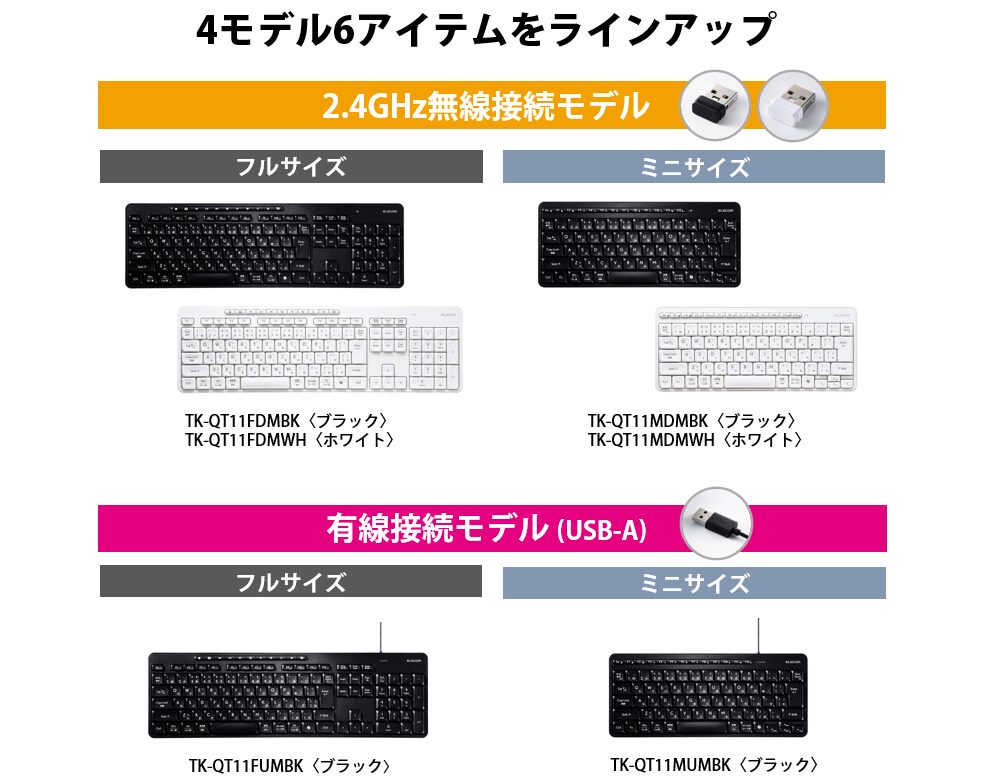 エレコム、静音設計の無線・有線キーボード6モデルを新発売 - 画像5