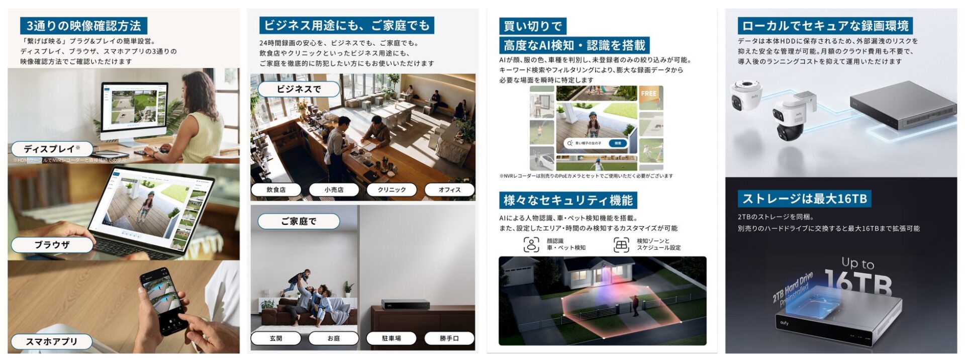 Eufy初のセキュリティソリューション「Eufy Network Video Recorder S4」ほか計3製品を発売 - 画像2