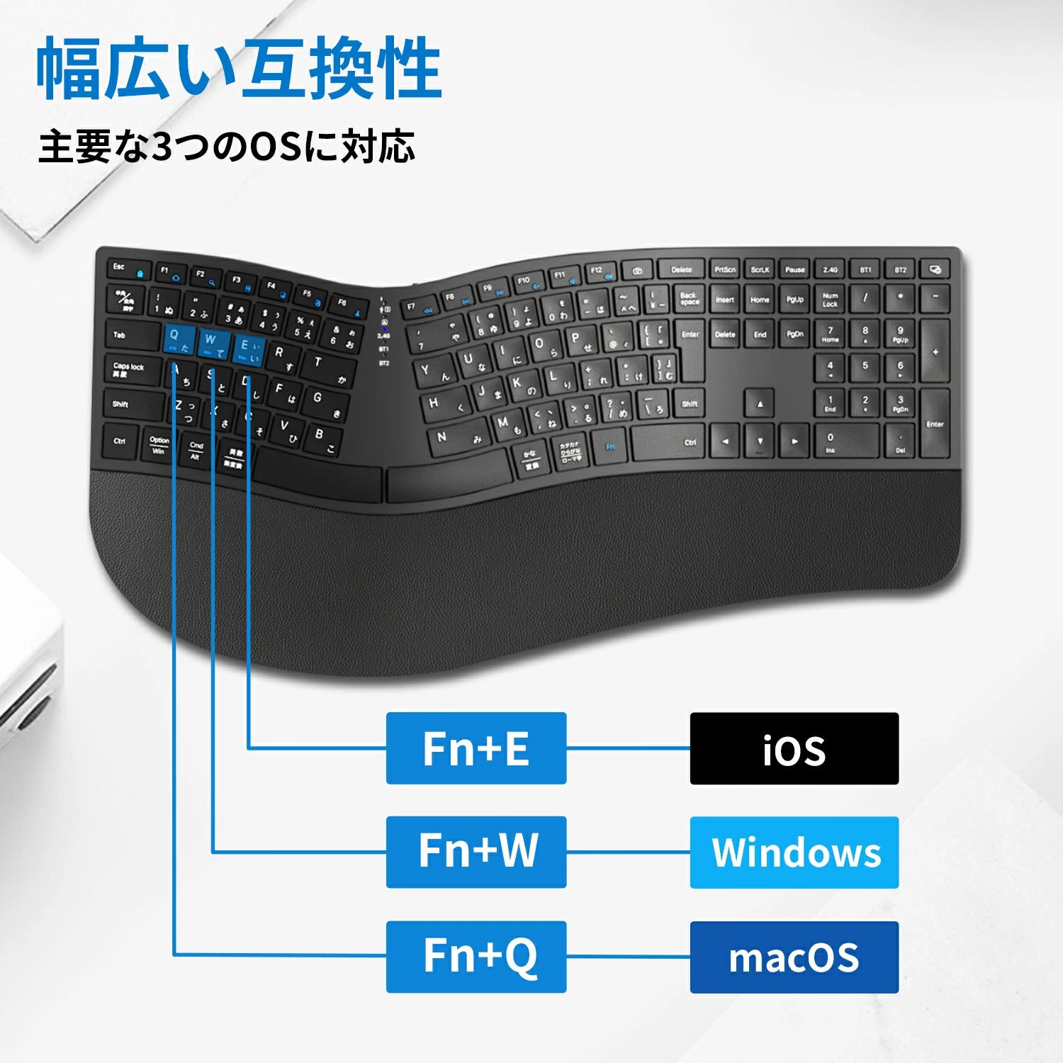 EWIN、手首の負担を軽減するエルゴノミクスワイヤレスキーボードを発売 - 画像7