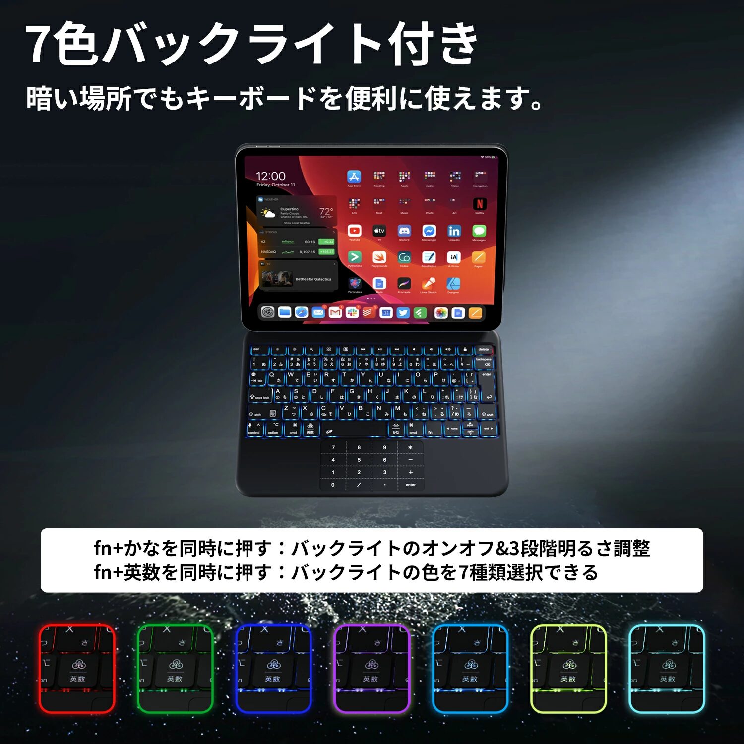 EWIN、テンキー一体型トラックパッド搭載のiPad用キーボードケースを発売 - 画像25