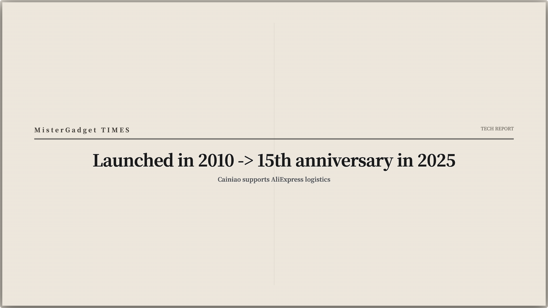 Launched in 2010 -> 15th anniversary in 2025