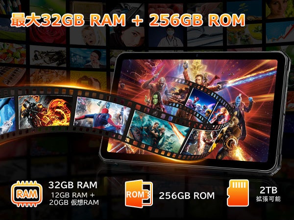 防水・防塵・耐衝撃！Android 15搭載タフネスタブレット - 画像5