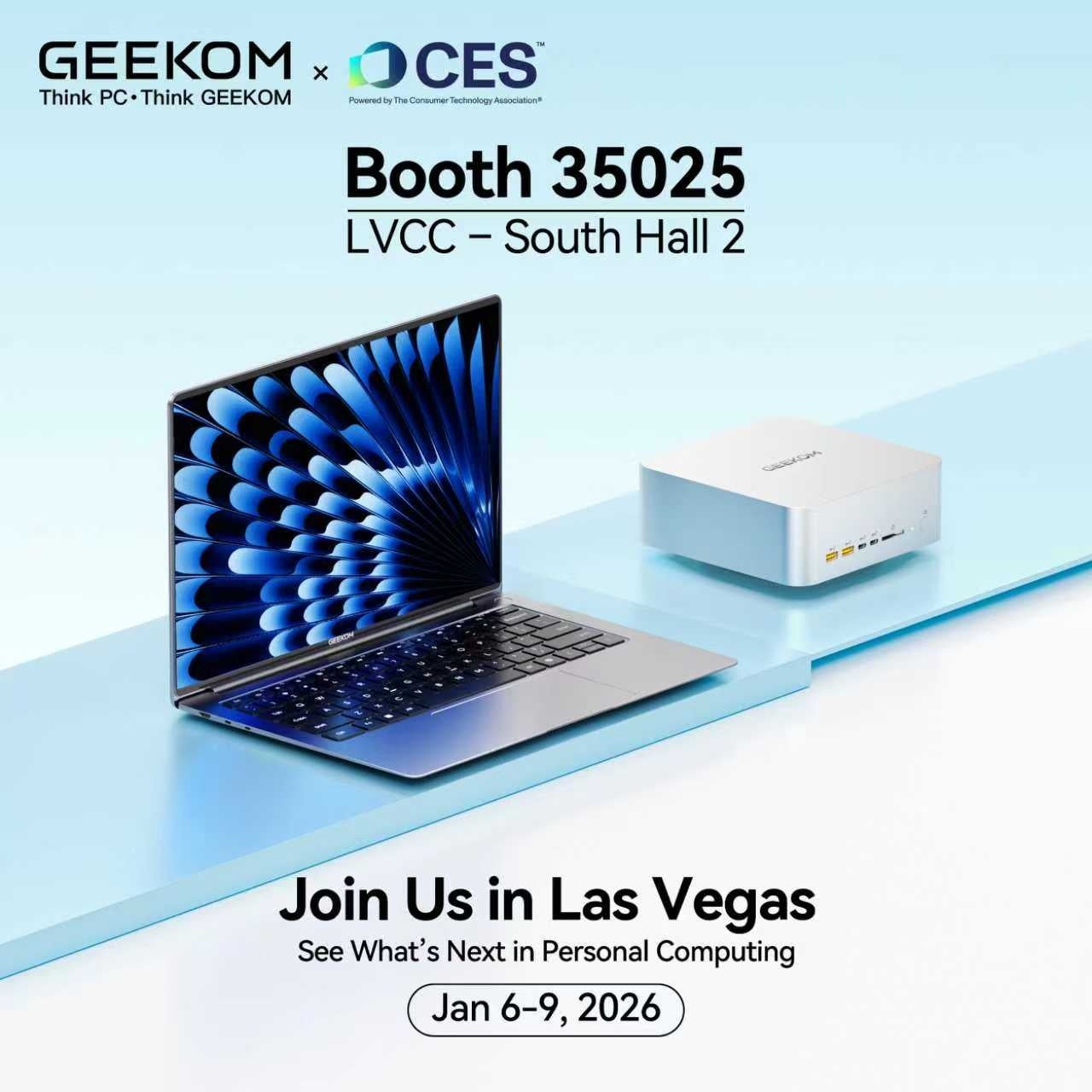 GEEKOM、CES 2026でミニPCと初のノートPCを発表 - 画像1