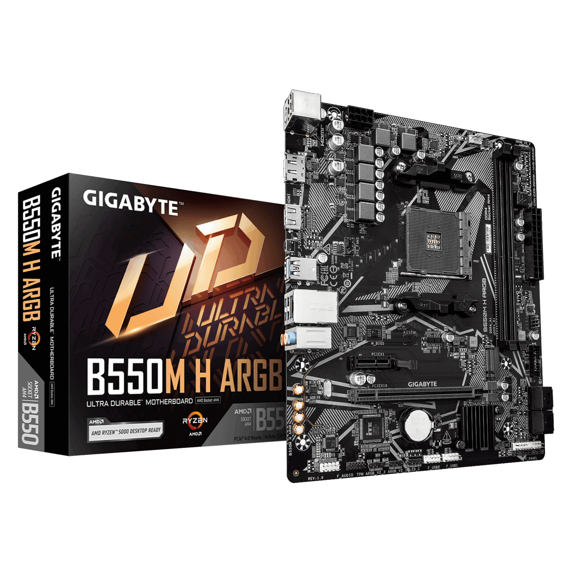 GIGABYTEより、AMD B550 チップセット搭載 Micro-ATX マザーボード「B550M H ARGB」発売 - 画像1