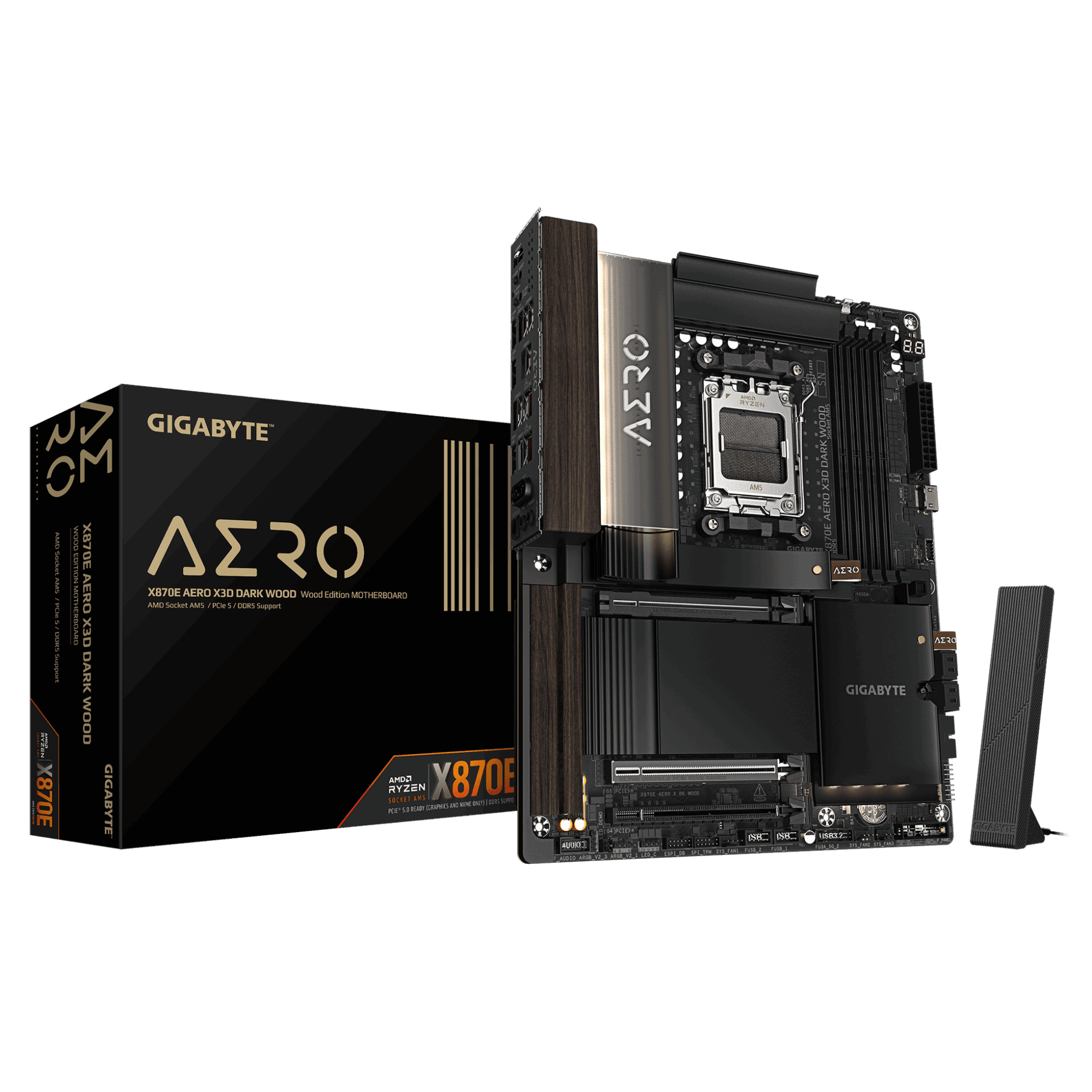 GIGABYTE、木目調デザインのX870Eマザーボードを発売 - 画像1