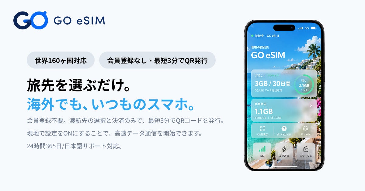 Nomad Works、開発全工程にAIを活用した海外旅行向け「GO eSIM」を提供開始|AI活用で内製化を実現した新しいeSIMサービス