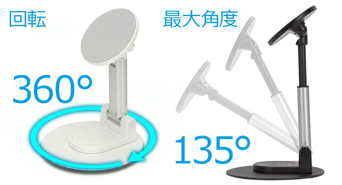 磁気研究所、MagSafe対応のマグネットスマホスタンドを発売｜MagSafe非対応端末にも対応