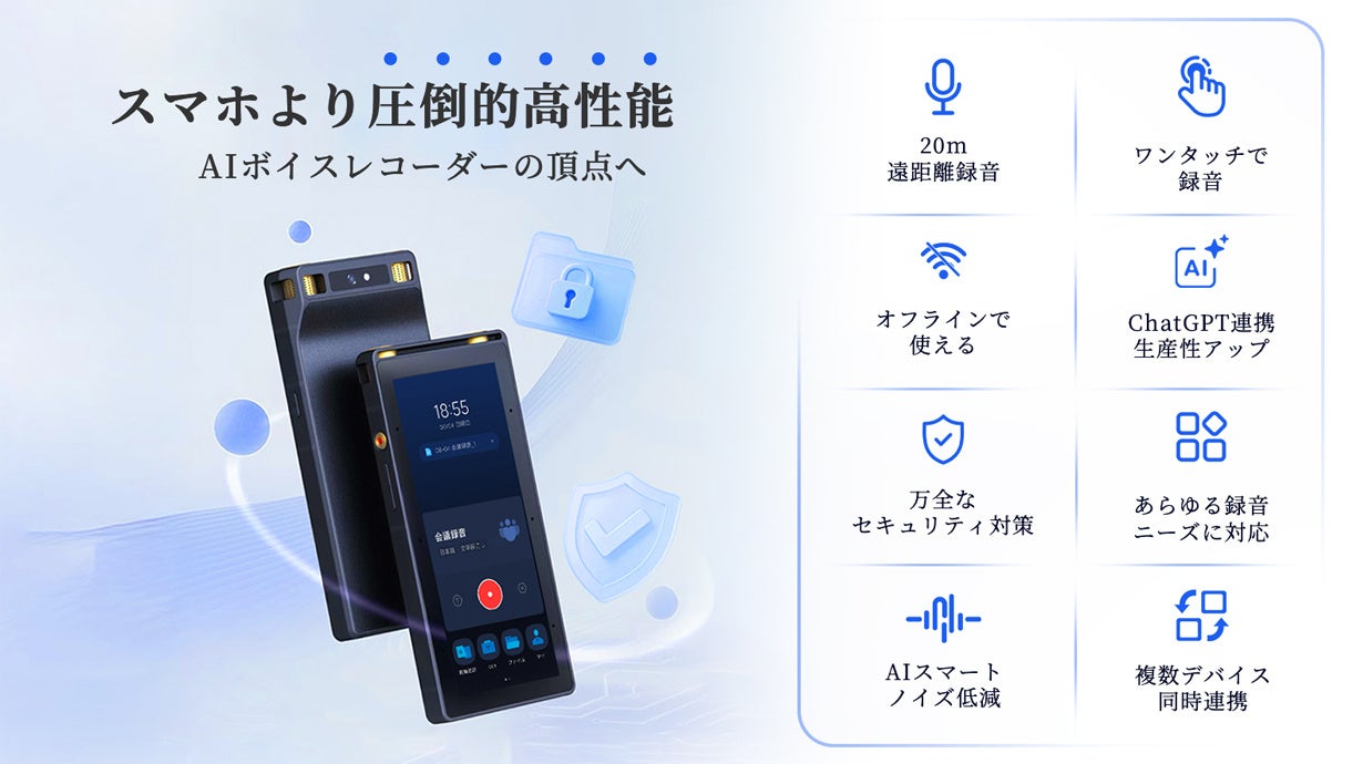 iFLYTEK S6 AIボイスレコーダー、20m先収音でMakuakeに先行予約開始 - 画像3