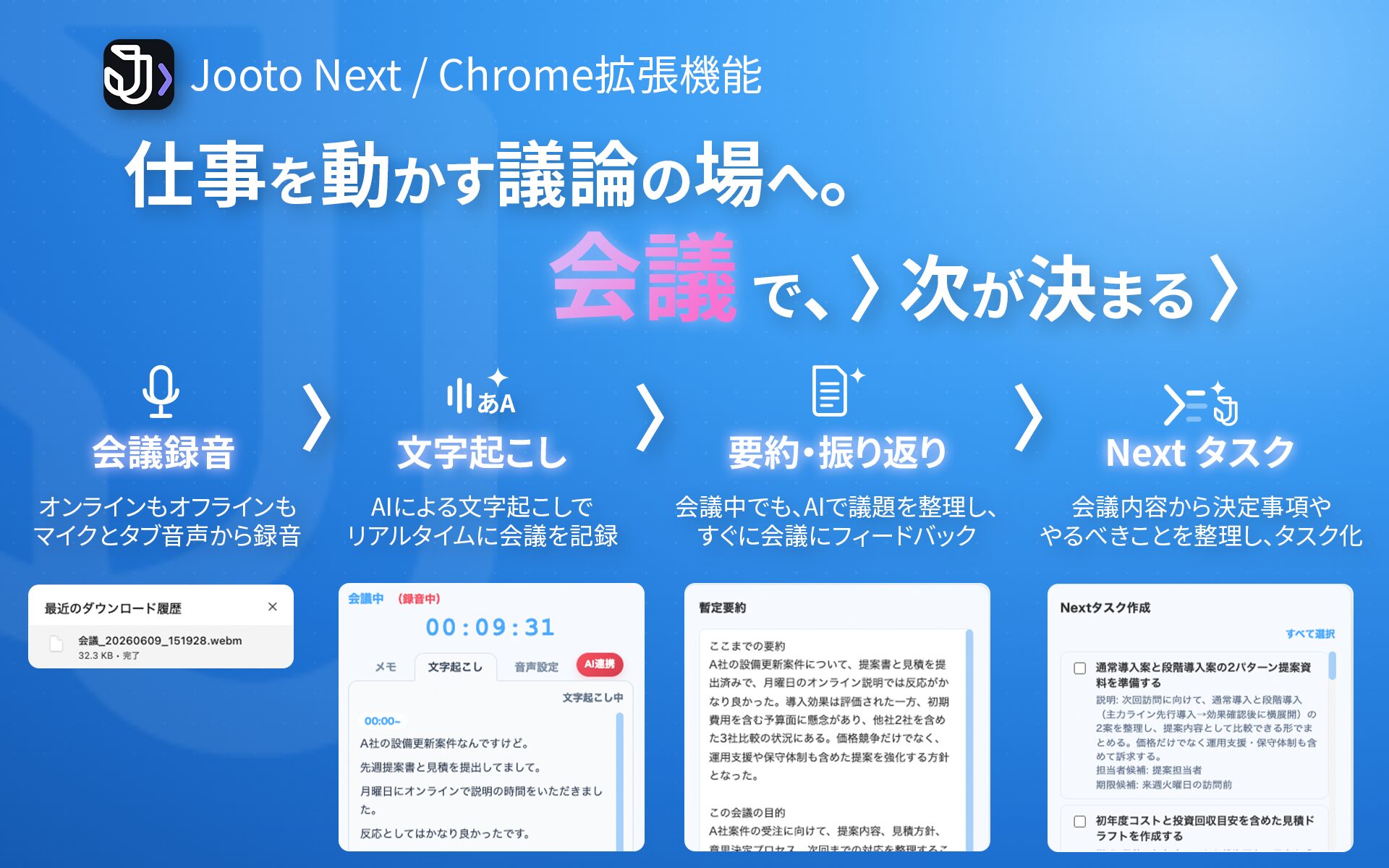 PR TIMES、会議録音からタスク化までを行う「Jooto Next」を公開 - 画像3