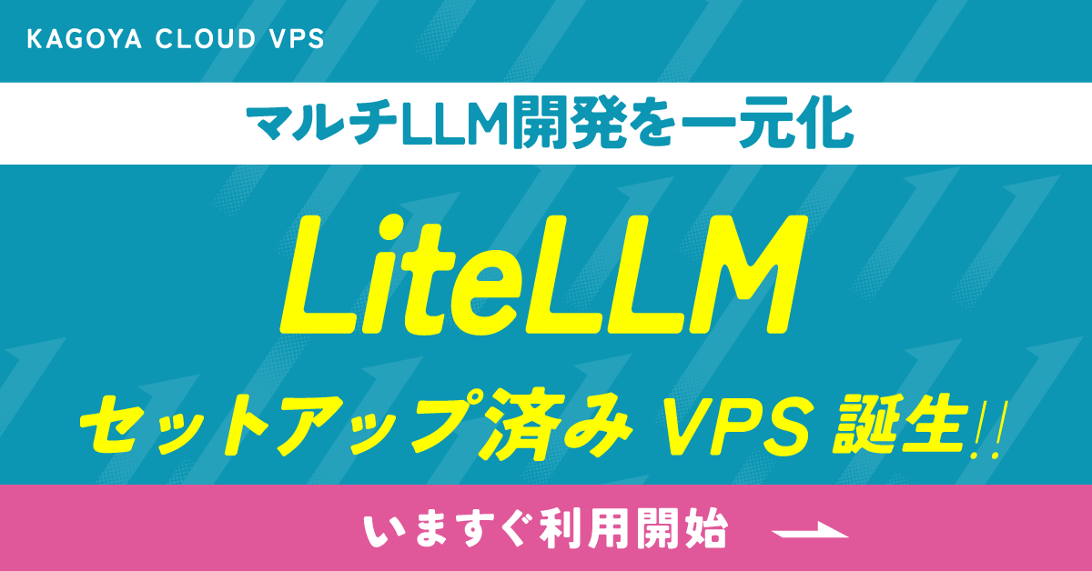 KAGOYA、VPSにLiteLLMを提供開始 - 画像2