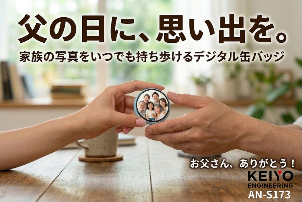 慶洋エンジニアリング、父の日向けに「デジタル缶バッジ」の活用を提案 - 画像1