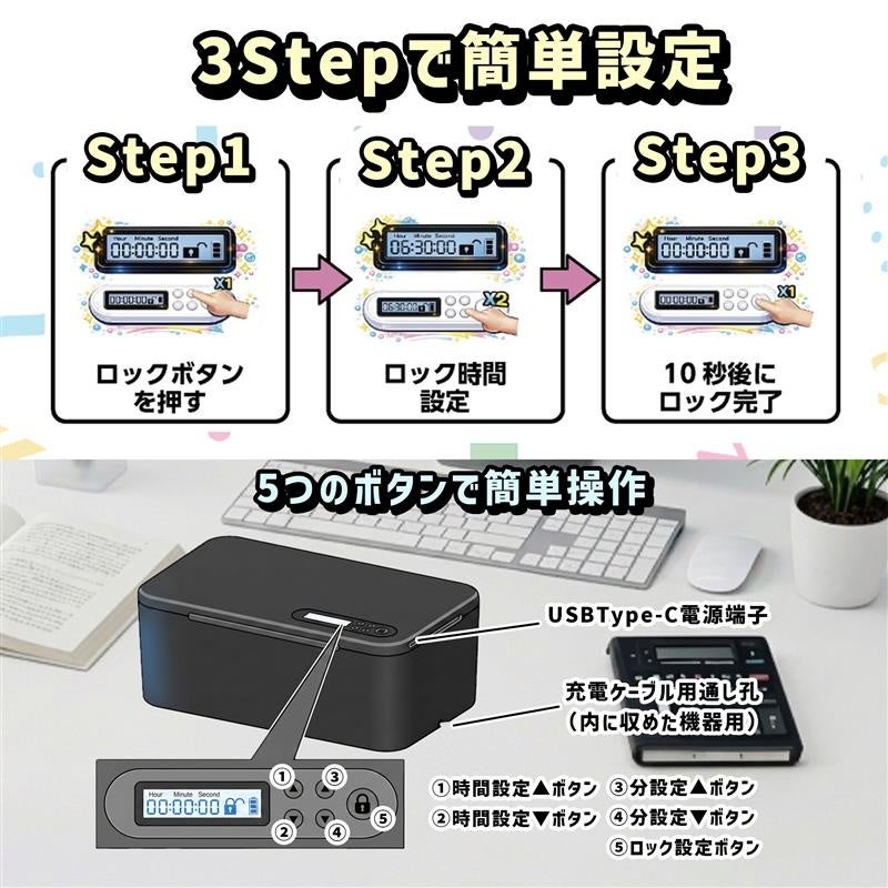 慶洋エンジニアリング、家族のデバイスをまとめて封印する大容量タイムロッキングボックスを発売 - 画像3