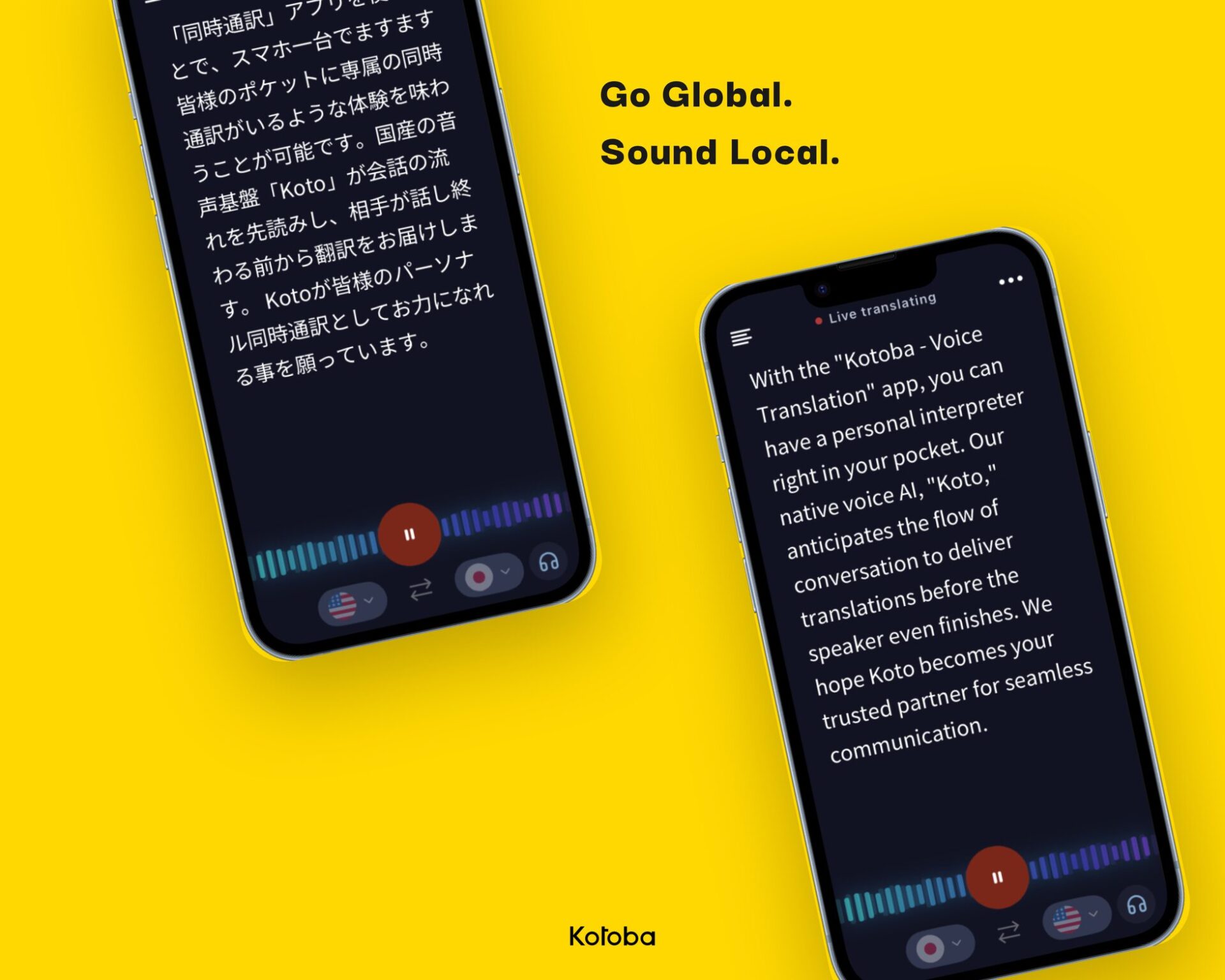 リアルタイム音声AIのKotoba、スマート眼鏡「SABERA」のjig.jpと提携｜同時通訳アプリ「Kotoba」の概要