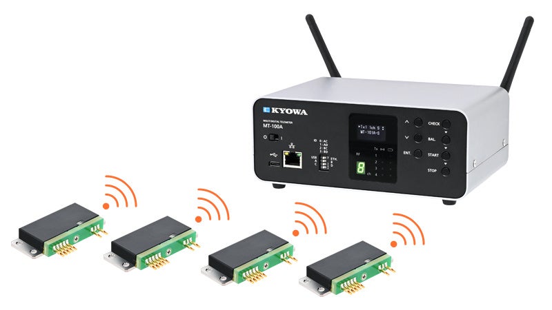 共和電業、4点同時受信に対応したワイヤレス測定器「MT-100」シリーズを発売｜4点同時受信に対応したワイヤレス測定器が登場