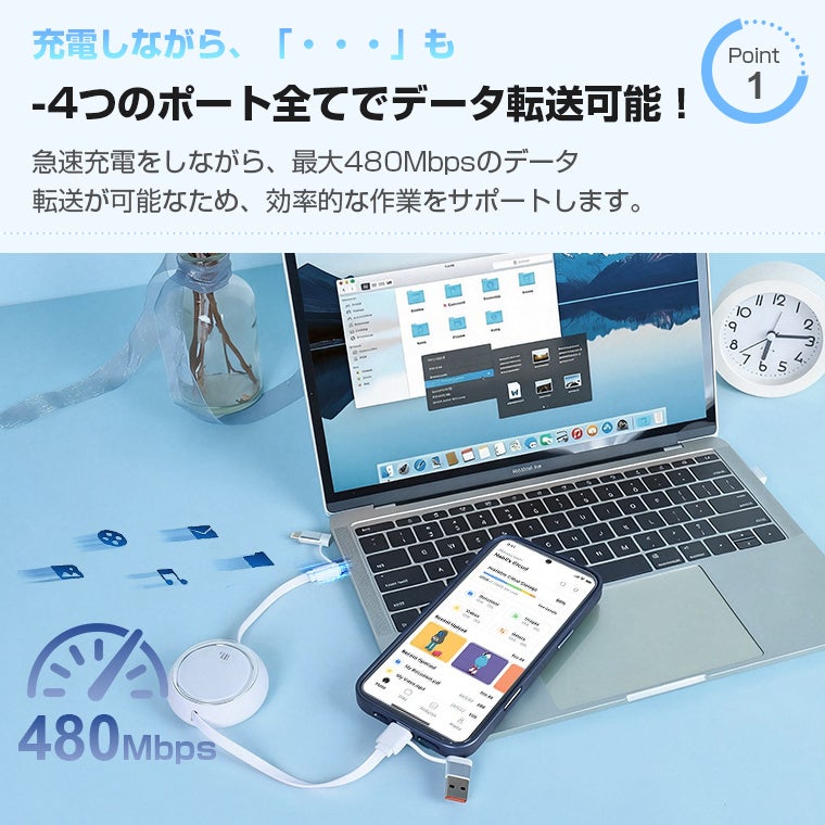 L&Lライブリーライフ、4in1巻き取り式100W充電ケーブルを発売 - 画像6