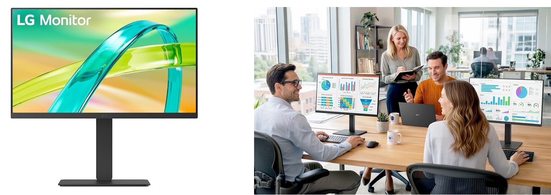 LG、リフレッシュレート100Hz対応のビジネスモニター4モデル
