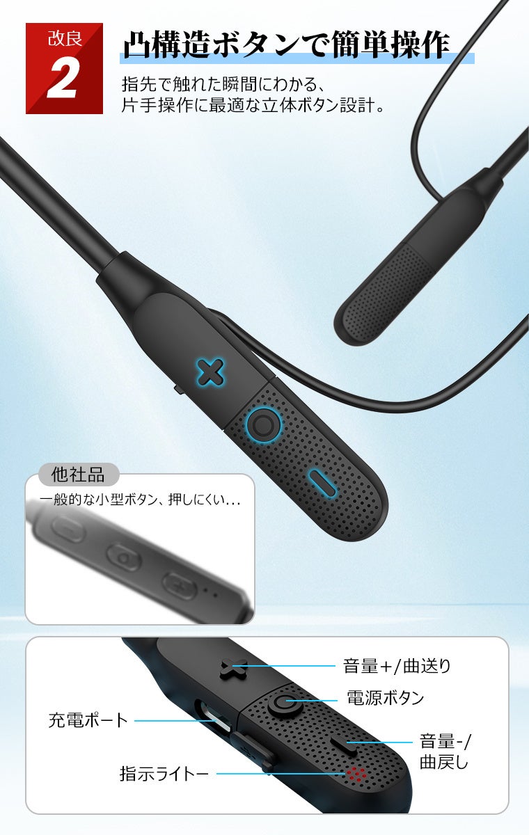 L&Lライブリーライフ、最大30時間再生のネックバンド型ワイヤレスイヤホン「LX03」を発売 - 画像3