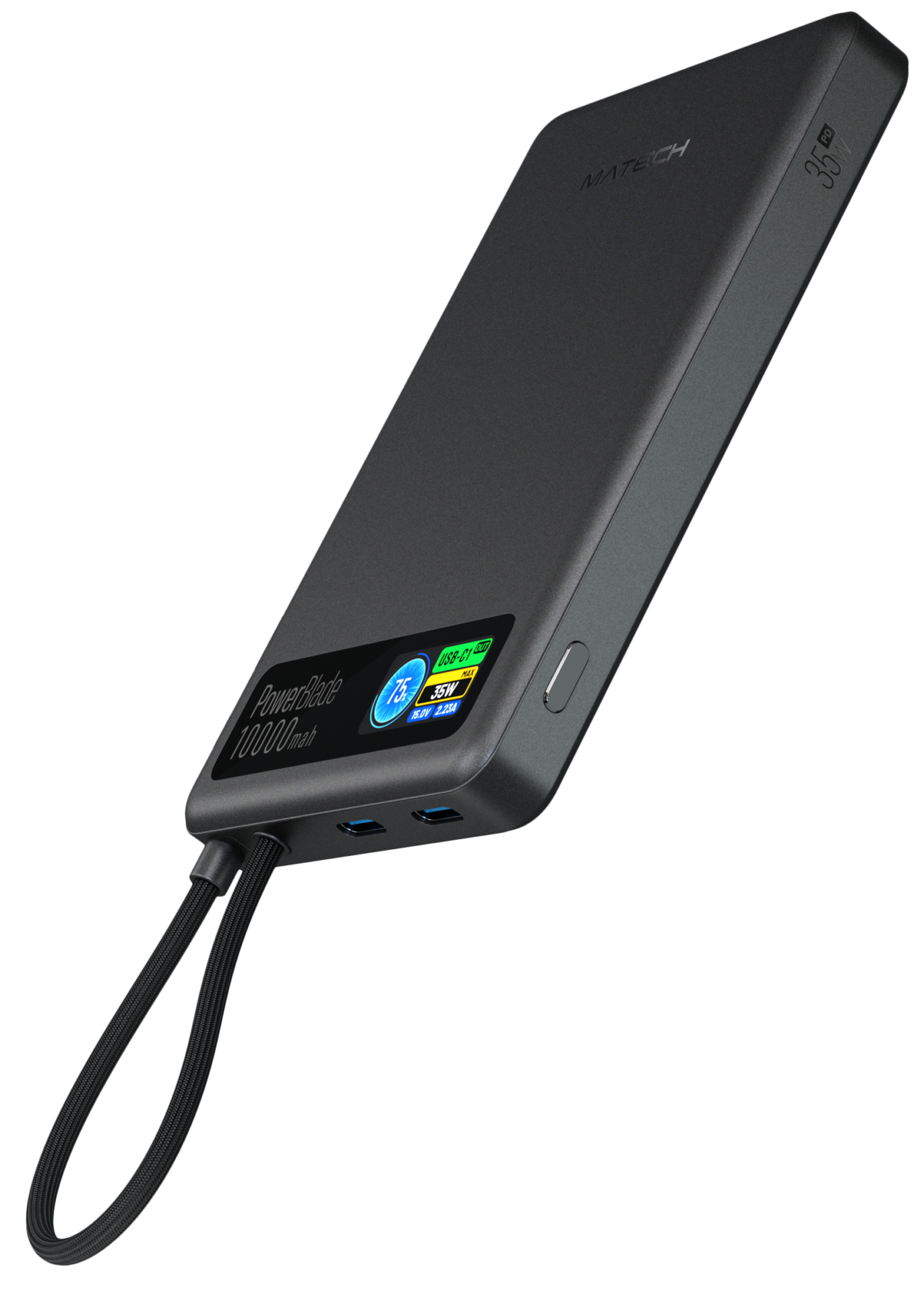MATECH、半固体電池採用の薄型10,000mAhモバイルバッテリー