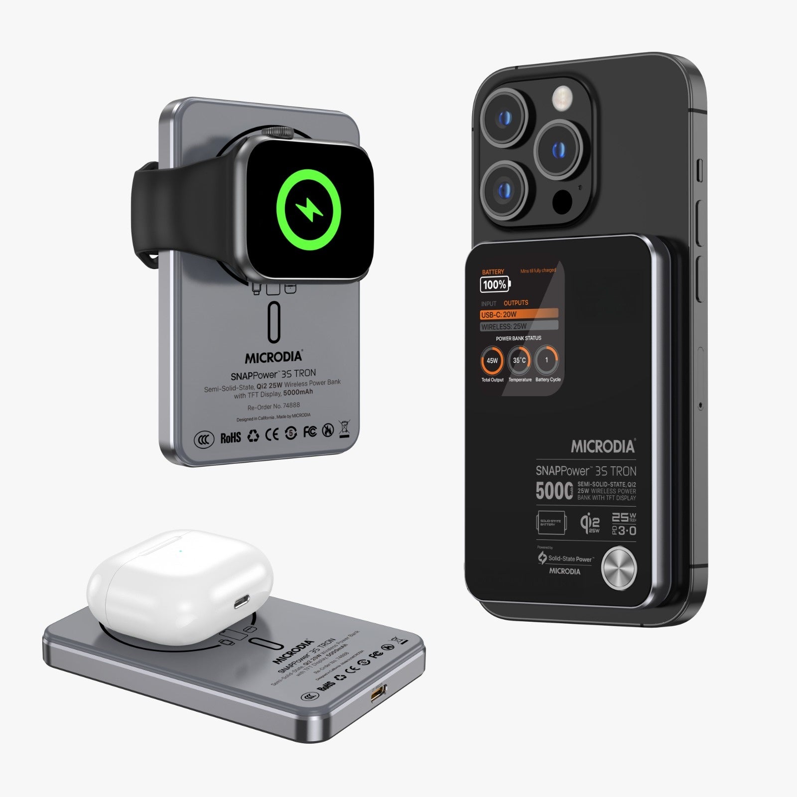 MICRODIA、Apple Watch・AirPodsも同時充電可能な準固体電池モバイルバッテリーを発表 - 画像13