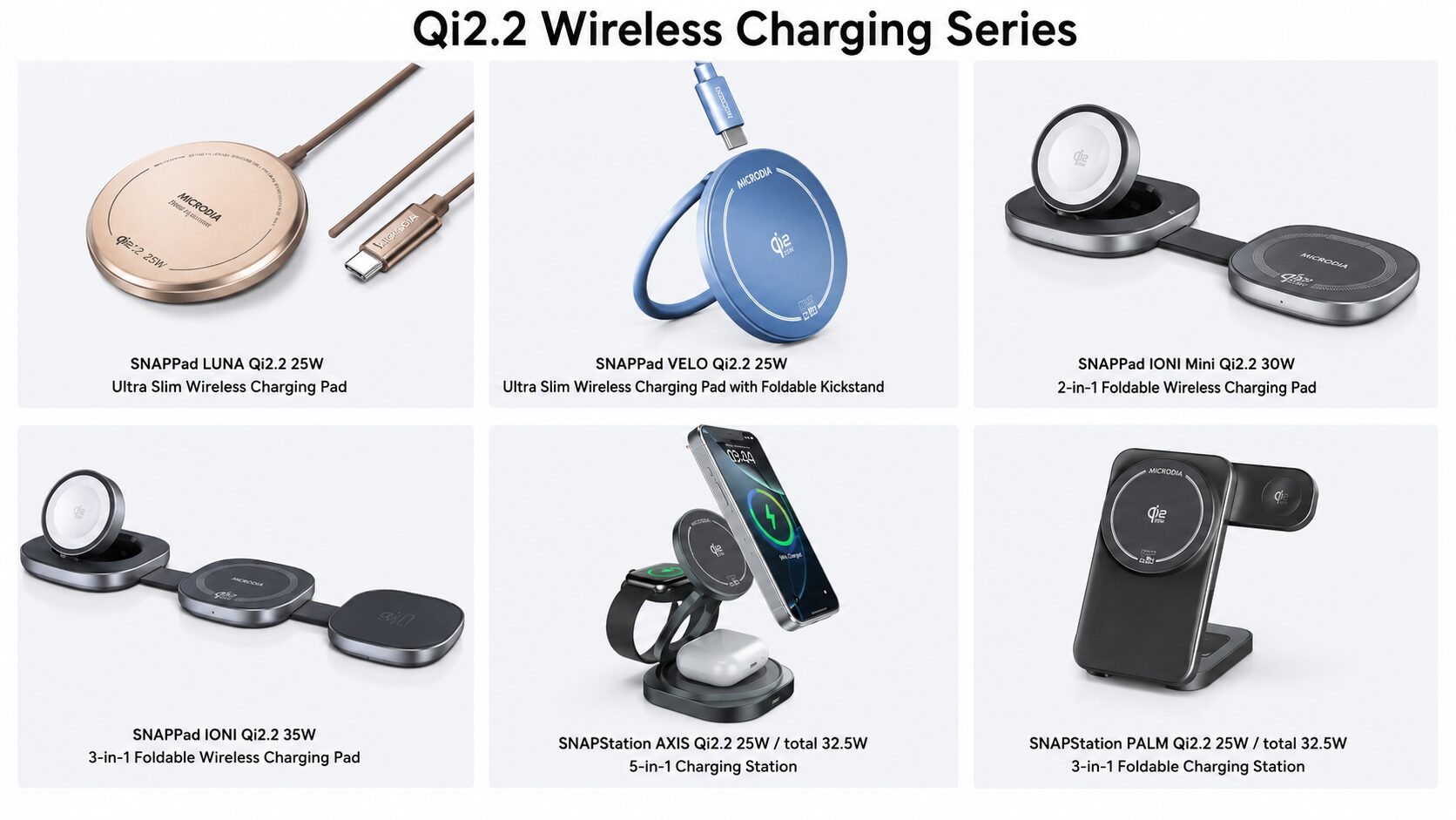 MICRODIA、Qi・Qi2対応のワイヤレス充電器シリーズを日本で展開|独自技術と今後の展開
