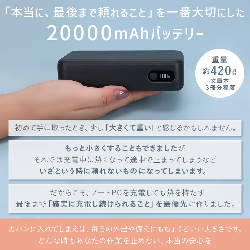MOTTERU、準固体電池採用の20,000mAhモバイルバッテリーを発売 - 画像4