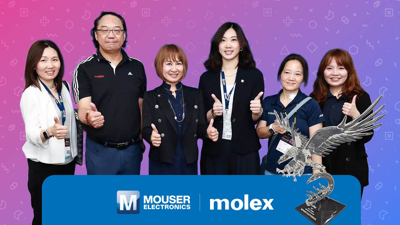 マウザー、Molex社より「APAC eカタログ・ディストリビュータ・オブ・ザ・イヤー」を8年連続受賞 - 画像1
