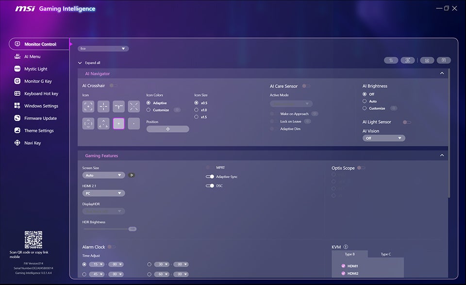 MSI、マウス操作でモニター設定を完結できる「Gaming Intelligence」を紹介 - 画像2