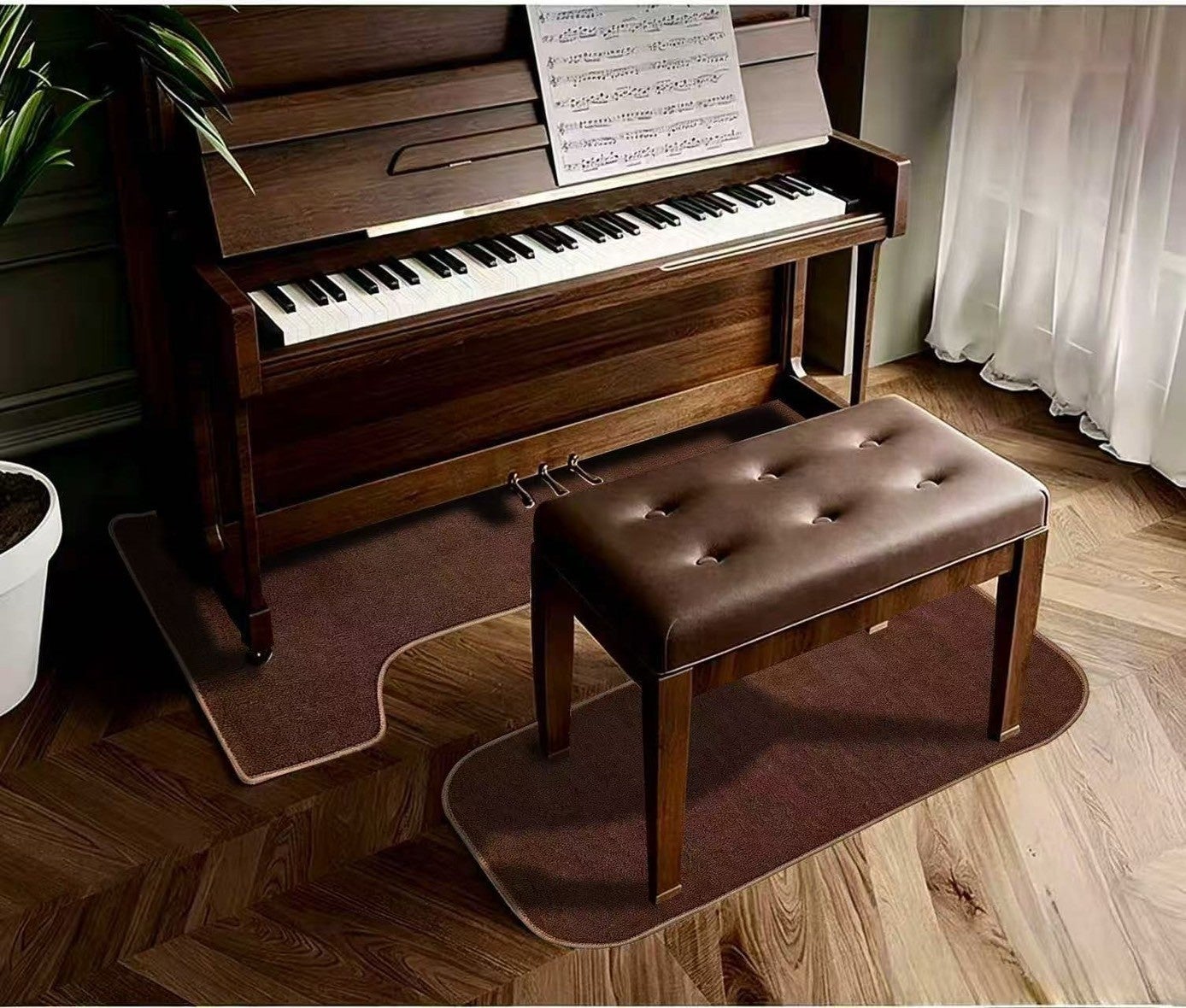 ナガオカ、演奏音の響きを抑えるピアノマットとチェアマットを発売｜製品スペックと価格