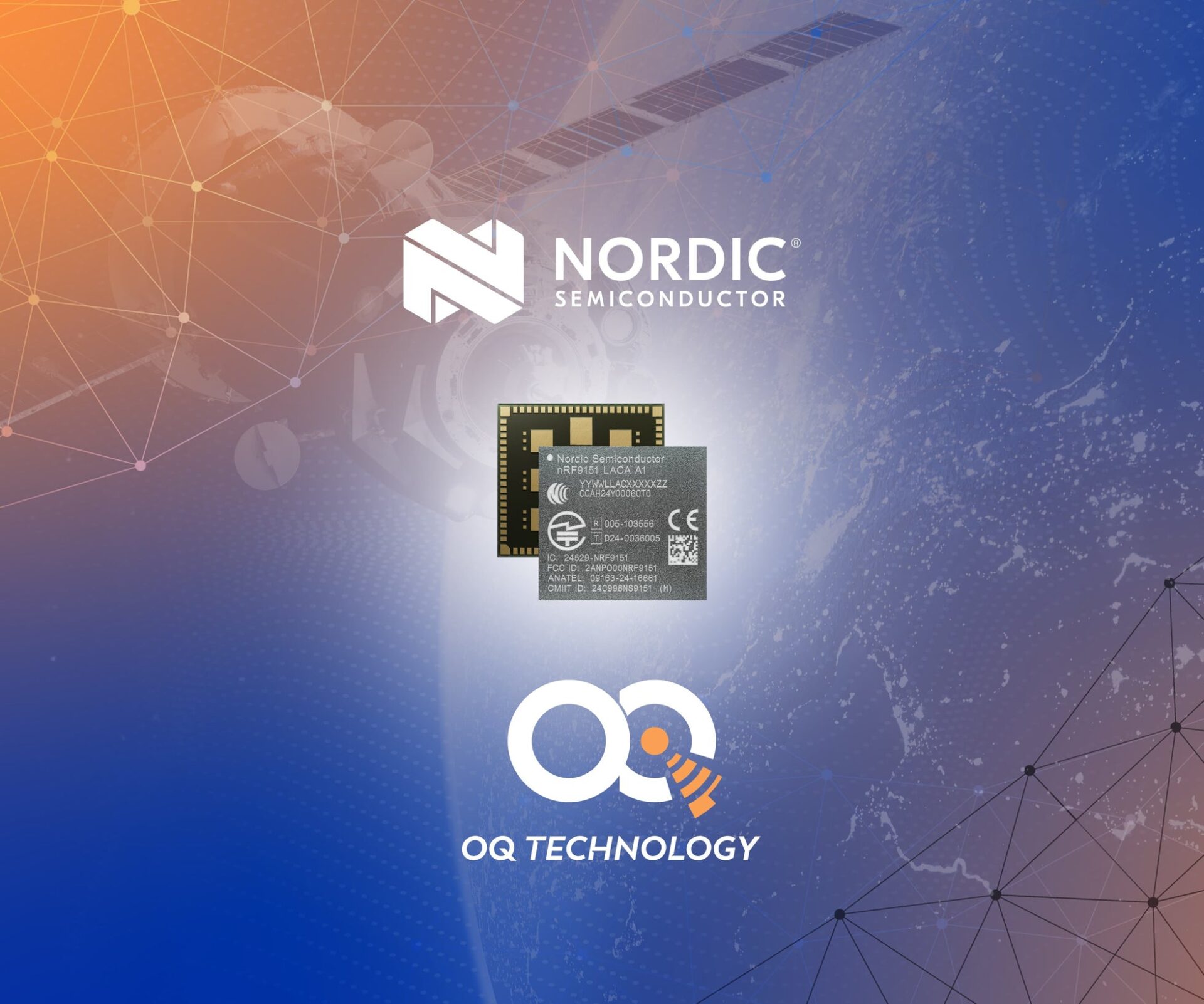 Nordic SemiconductorとOQ Technology、衛星への直接接続を実現 - 画像1