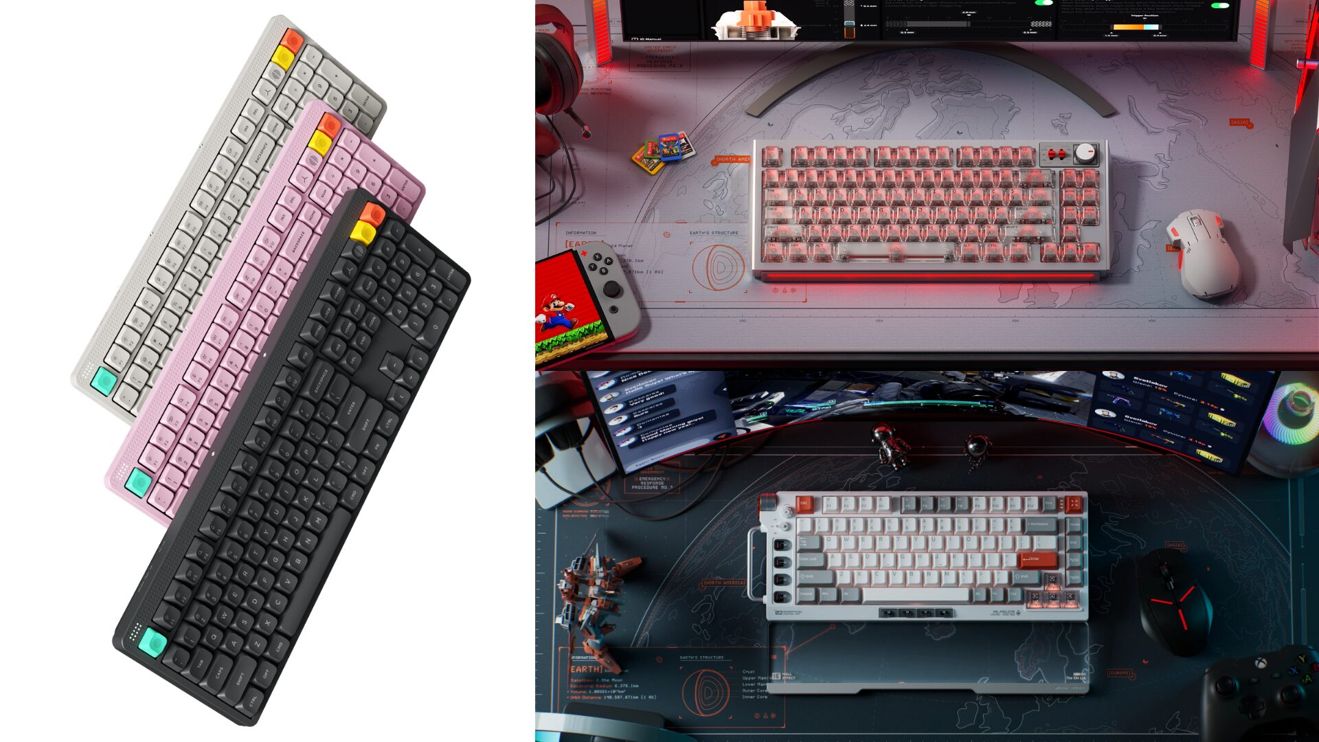 三陽合同会社、NuPhyの新作キーボード「Node100」「WH80」「Field75 HE V2」を発売 - 画像1