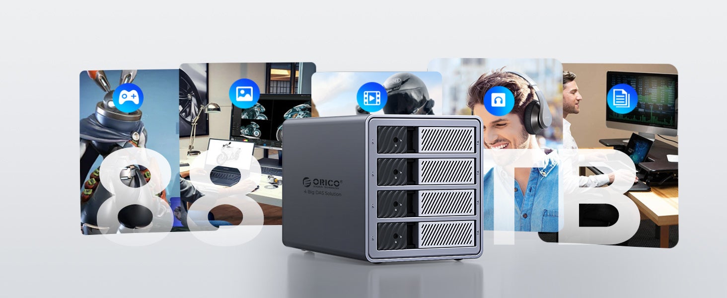 ORICO、最大88TB対応の4ベイHDDケースを発売｜工具不要の設計と安定した動作環境